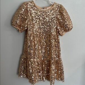 Cat & Jack Gold Sequin Dress
